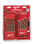 Milwaukee Zestaw wierteł do metalu THUNDERWEB - DIN 338 THW H SS-G (19 sztuk)