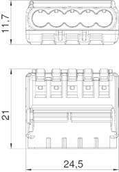 OBO Szybkozłączka uniwersalna, wtykowa z dźwignią 5 x 0,2-2,5mm²; 61 525 FL