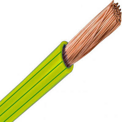 Przewód jednożyłowy giętki H07V-K (LgY) 240 mm² zielono-żółty (green-yellow)