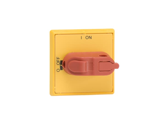 ABB Pokrętło żółto-czerwone z blokadą, montaż na drzwiach, IP54 OHYS3AH1