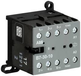 ABB Stycznik mini B7-30-10-01; Moc znamionowa: 5,5kW przy 400V; Napięcie cewki: 24V AC; Styki główne: 3NO; Styk pomocniczne: 1NO;  GJL1311001R0101