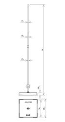 AN-KOM Maszt odgromowy pojedynczy H=2000mm, fi 16/10; RP: I, II, III AN-80E/OG/