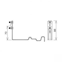 AN-KOM Uchwyt dachówkowy prof. "WZÓR 26" Z-śruba H=10 cm /OG/ AN-26C/OG/-N