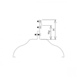 AN-KOM Uchwyt gąsiorowy typ MONIER Z-śruba H=10cm AN-15M/LA/-N