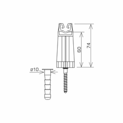 AN-KOM Uchwyt na drut Z-zacisk, fi 10, L=100mm /AN-59B/