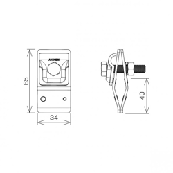 AN-KOM Uchwyt na felc 1xM10 AN-06G/OG/