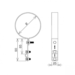 AN-KOM Uchwyt na rurę spustową fi120mm Z-śruba AN-70G/OG