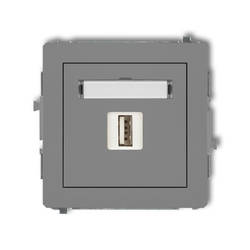 DECO Gniazdo pojedyńcze USB-AA szary mat DGUSB-1 27DGUSB-1