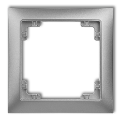 DECO Ramka uniwersalna pojedyncza z tworzywa DECO Soft srebrny metalik 7DRSO-1