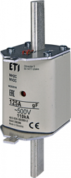 ETI Wkładka topikowa przemysłowa szybka NH2/WT-2 gF 125A/500V 004139396