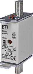 ETI Wkładka topikowa przemysłowa zwłoczna KOMBI NH-000/gG 125A 500V