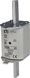ETI Wkładka topikowa przemysłowa zwłoczna KOMBI NH2C gG 125A/500V