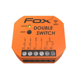 F&F FOX Przekaźnik Wi-Fi dwukanałowy 5A na kanał 230V DOUBLE SWITCH Wi-R2S2-P