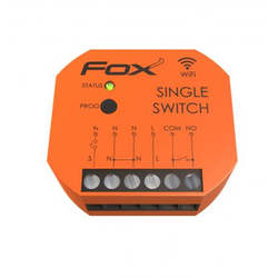 F&F FOX Przekaźnik jednokanałowy Wi-Fi 230V SINGLE SWITCH WI-R1S1P-P