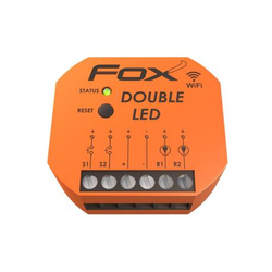 F&F FOX Sterownik Wi-Fi do oświetlenia LED dwukanałowy 12V/24V 4A na kanał DOUBLE LED Wi-LED2S2-P