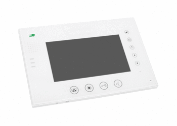 F&F Monitor 7" kolorowy z pamięcią, port karty SD, plastik/aluminium, biały + zasilacz MK-08F