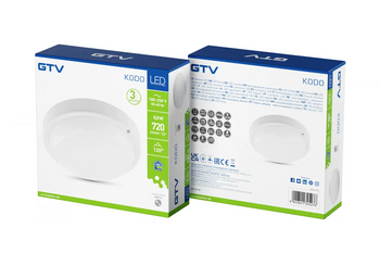 GTV Oprawa LED KODO-OK, 8W,720lm,AC175-260V,50/60 Hz,PF>0,5,Ra≥80,IP54,IK08,4000K,okrągła,biały