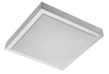 GTV Plafoniera kwadratowa LED ATLANTOS KW, 16W 960lm 4000K neutralna biała, IP40, AC 220-240V 50/60Hz, kąt świecenia 360°,  obudowa akryl/aluminium