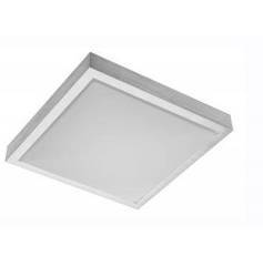 GTV Plafoniera kwadratowa LED ATLANTOS KW, 16W 960lm 4000K neutralna biała, IP40, AC 220-240V 50/60Hz, kąt świecenia 360°,  obudowa akryl/aluminium