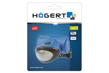 Hogert Latarka czołowa,3x AAA 1.5V (bez baterii),3W,160lm,10m,IP20 HT1E420