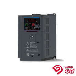 LG Przemiennik częstotliwości LS Electric serii G100; 3-fazowy; moc 5,5kW(12A)/7,5kW(16A); filtr EMC: IC3; 0-400Hz; Modbus RTU/RS485 (wbudowane); LV0055G100-4EOFN