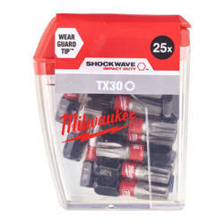 Milwaukee Zestaw bitów Torx T30 BIT SHOCKWAVE CDTX30 25MM-25 SZT