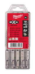 Milwaukee Zestaw wierteł SDS Plus MX4, 4-ostrzowe 5,5/110/5,5/6/7/8MM (5szt.)