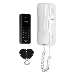 ORNO Zestaw domofonowy jednorodzinny podtynkowy 2-zylowy, szyfrator, RFID ERIN OR-DOM-BA-932/W