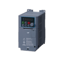 Przemiennik częstotliwości LS Electric serii G100; 3-fazowy; moc 0,4kW(1,3A)/0,75kW(2,0A); filtr EMC: IC3; 0-400Hz; Modbus RTU/RS485 (wbudowane); LV0004G100-4EOFN