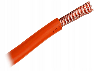 Przewód jednożyłowy giętki H07V-K (LgY) 1,5 mm² pomarańczowy (orange)