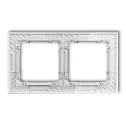 Ramka Uinwersalna 2-krotna transparentna, spód biały Deco Art - Efekt Szkła 52-0-DRS-2