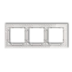 Ramka Uinwersalna 3-krotna transparentna, spód biały Deco Art - Efekt Szkła 52-0-DRS-3