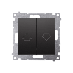 SIMON 54 Przycisk żaluzjowy (moduł) 10A 250V szybkozłącza czarny mat DZP1.01/49