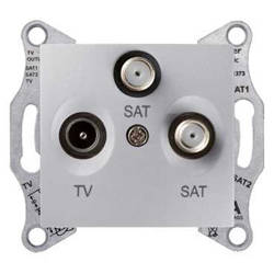 Schneider Sedna Gniazdo TV/SAT/SAT końcowe ALUMINIUM  SDN3502160