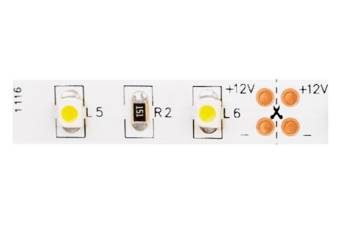 Taśma Flash 3528, 60 LED/m   ciepły biały, 4,8W/mb bez żelu 8mm, rolka 50mb, 12V