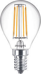 Żarówka LED Philips CorePro luster filamentowa 4,3-40W E14 827  P45 Clear Biała ciepła